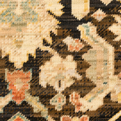 Nourison Home Antique Bloom  Mocha Multicolor  Traditional