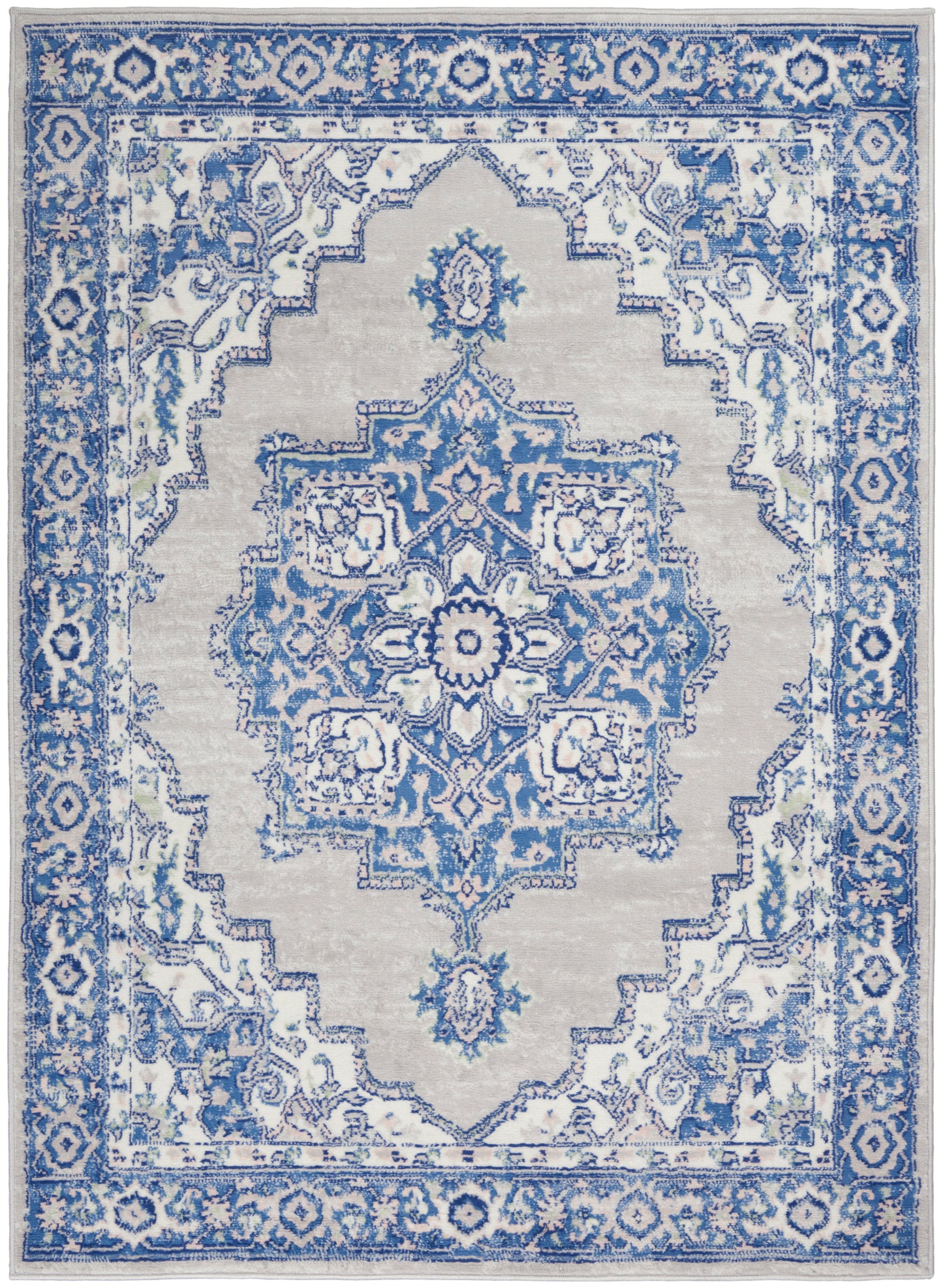 Nourison Home Whimsicle WHS03 Grey Blue Transitional Power-loomed Rug