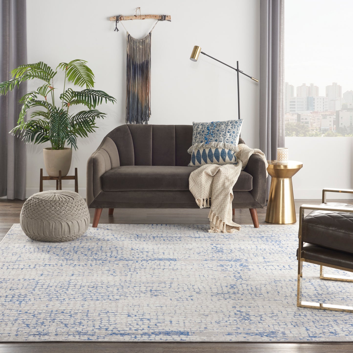 Nourison Home Whimsicle  Grey Blue  Contemporary