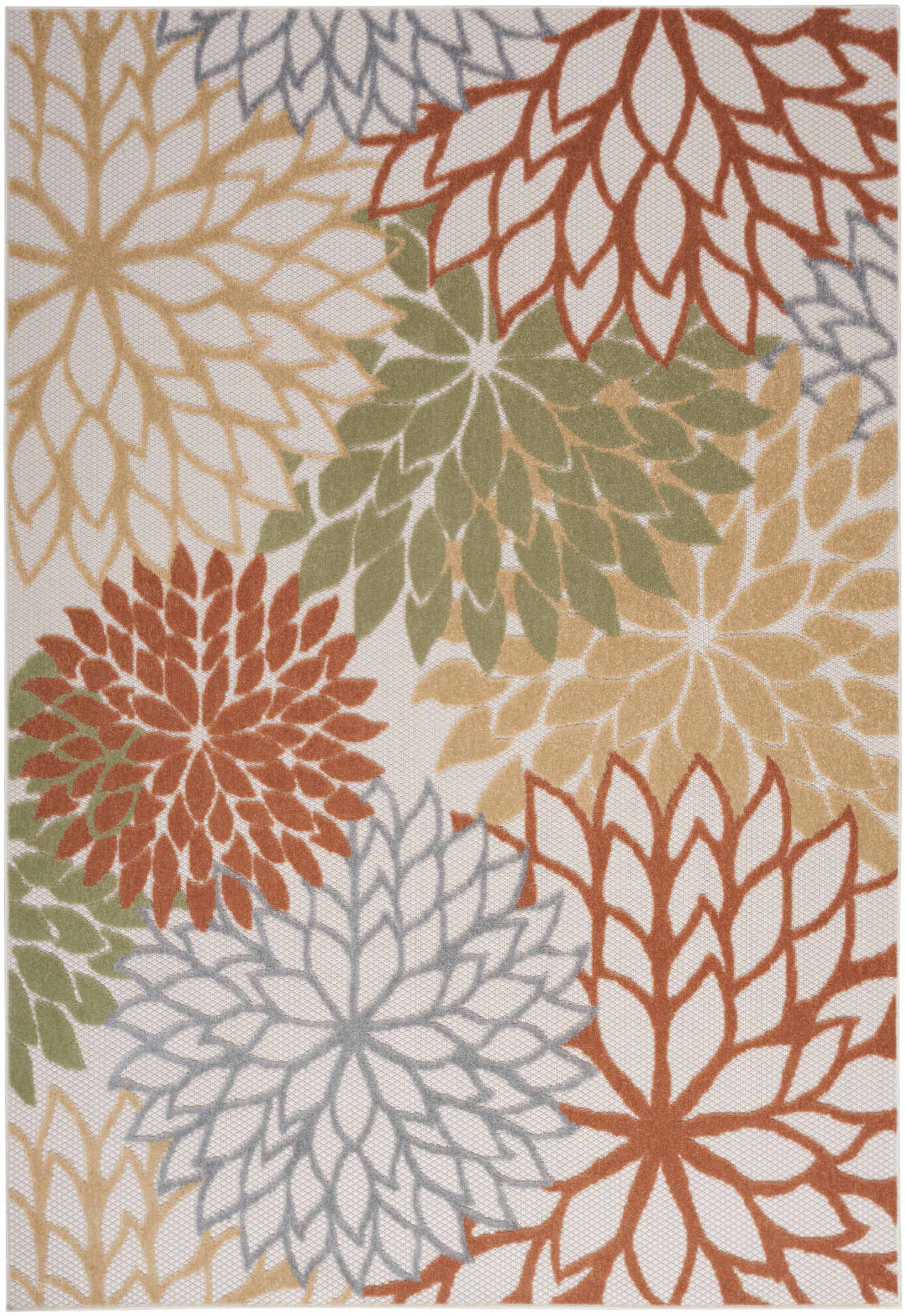 Nourison Home Aloha ALH05 Ivory Multicolor Contemporary Power-loomed Rugs