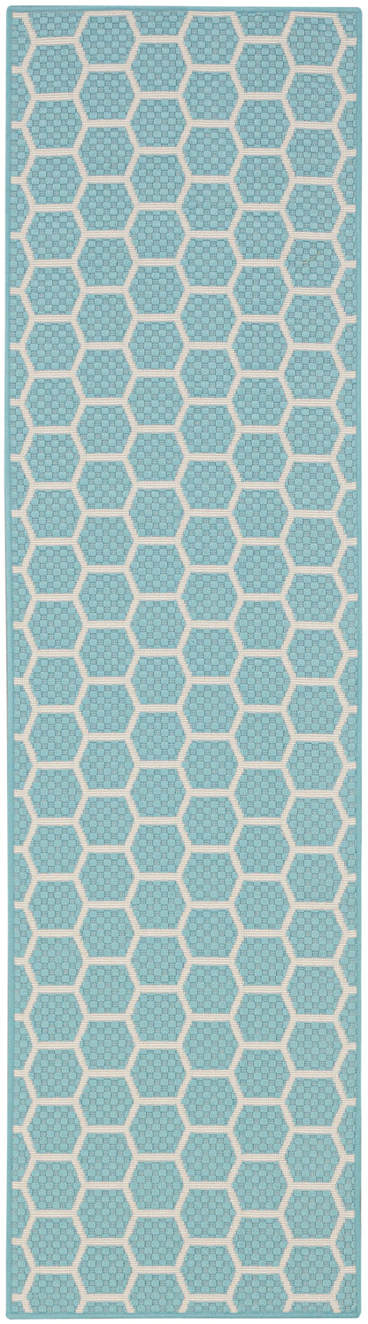 Nourison Home Twist Reversible TWS01 Aqua Contemporary Loom-woven Rug