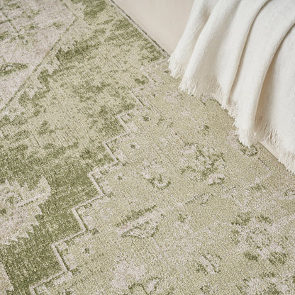 Nourison Home Astra Machine Washable  Ivory Green  Traditional