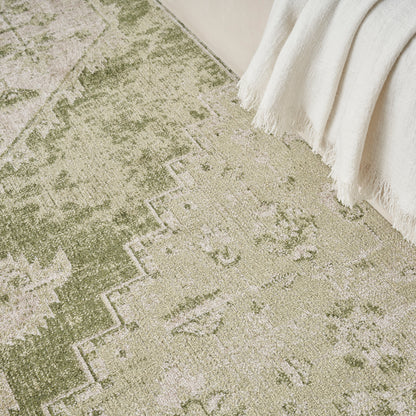 Nourison Home Astra Machine Washable  Ivory Green  Traditional
