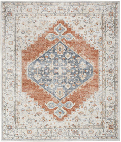 Nourison Home Astra Machine Washable ASW11 Grey Multicolor Traditional Power-loomed Rug