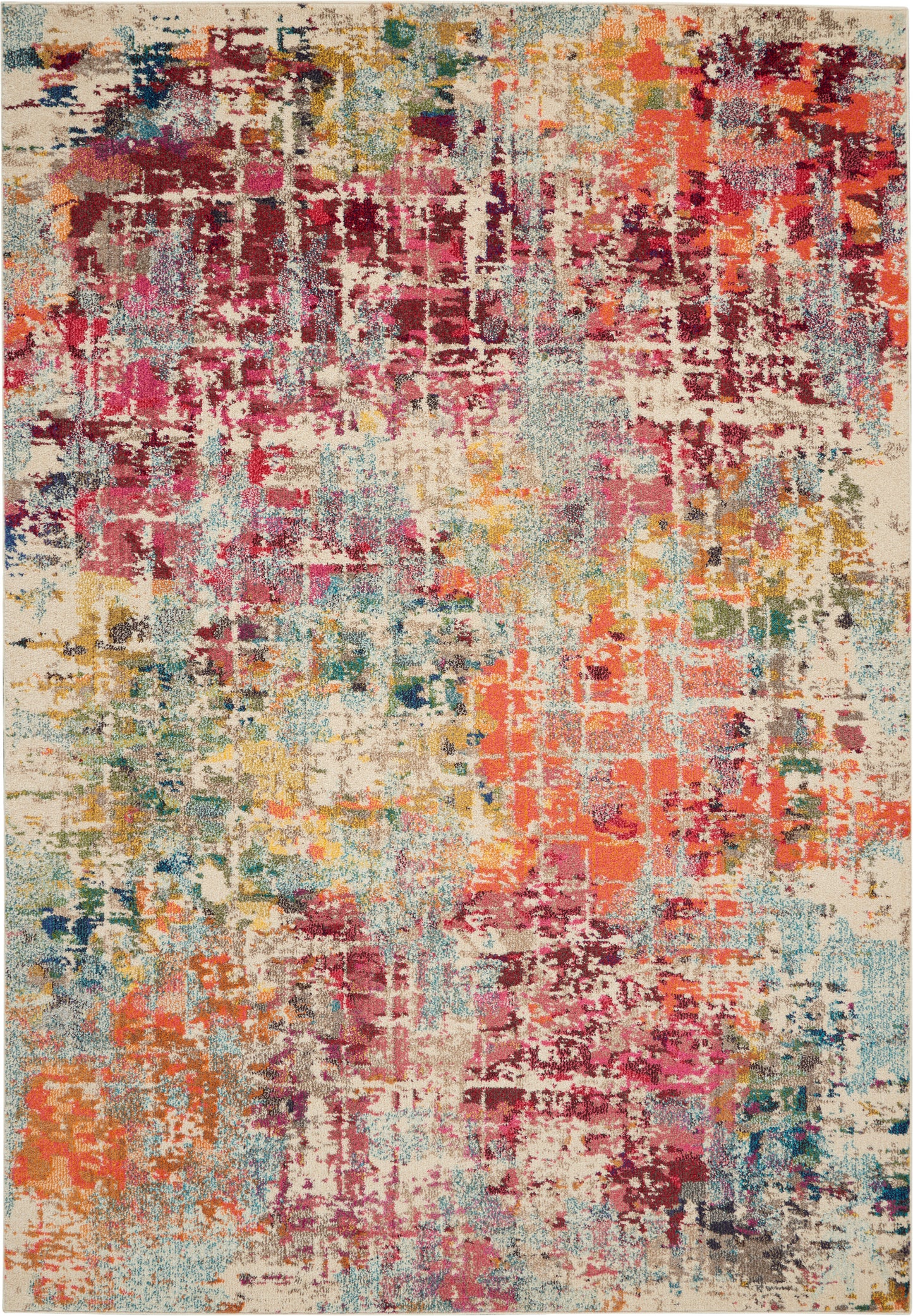 Nourison Home Celestial CES13 Pink Multicolor Contemporary Power-loomed Rugs