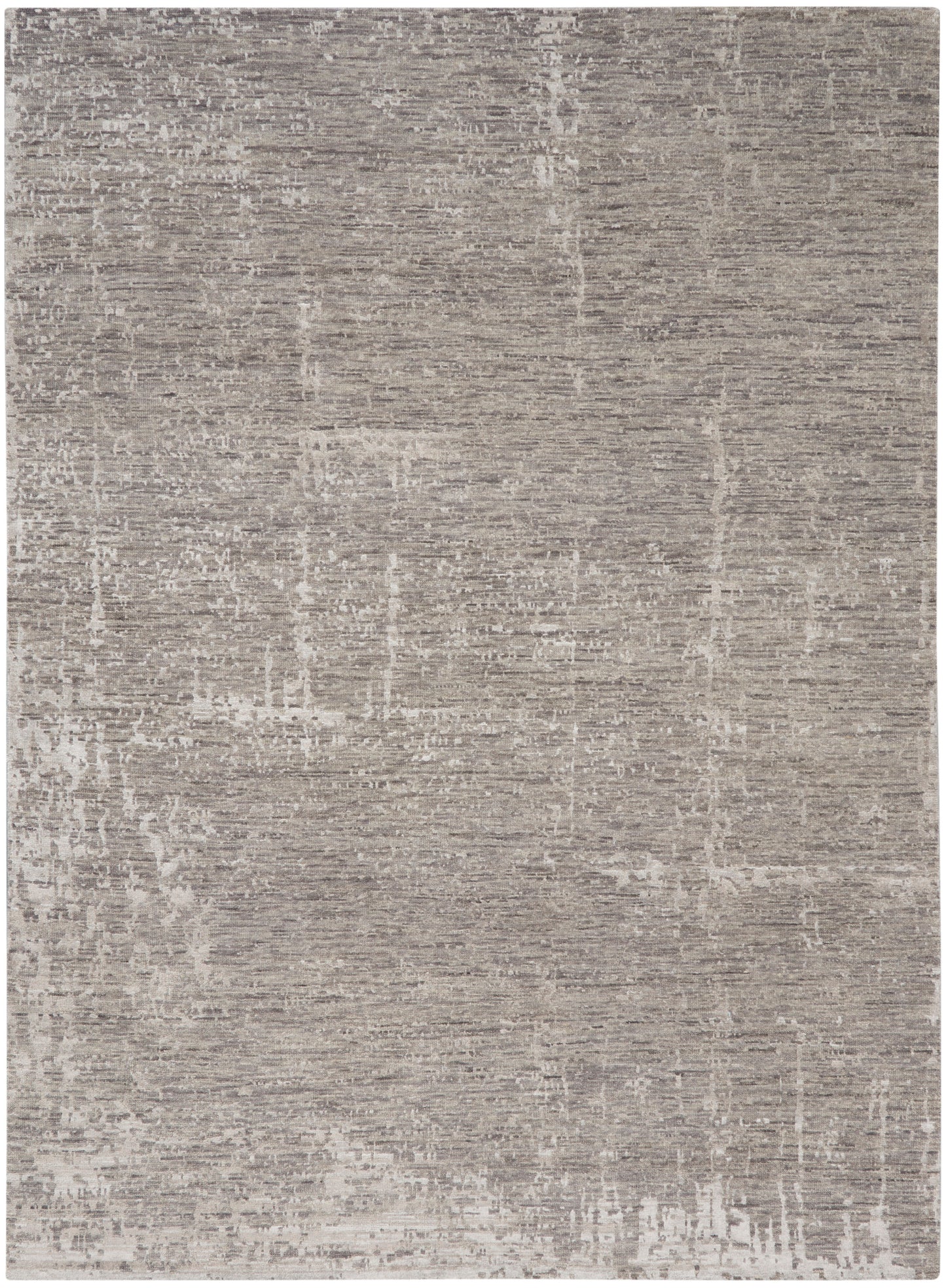 Nourison Home Luna LUN01 Grey Silver Contemporary Hand Knotted Rug