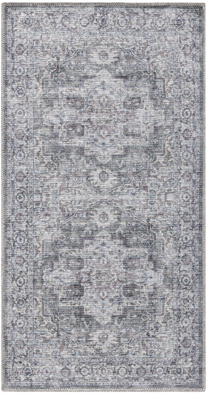Nourison Home New Concept Washables SR101 Ivory Grey Traditional Machine Woven Rug