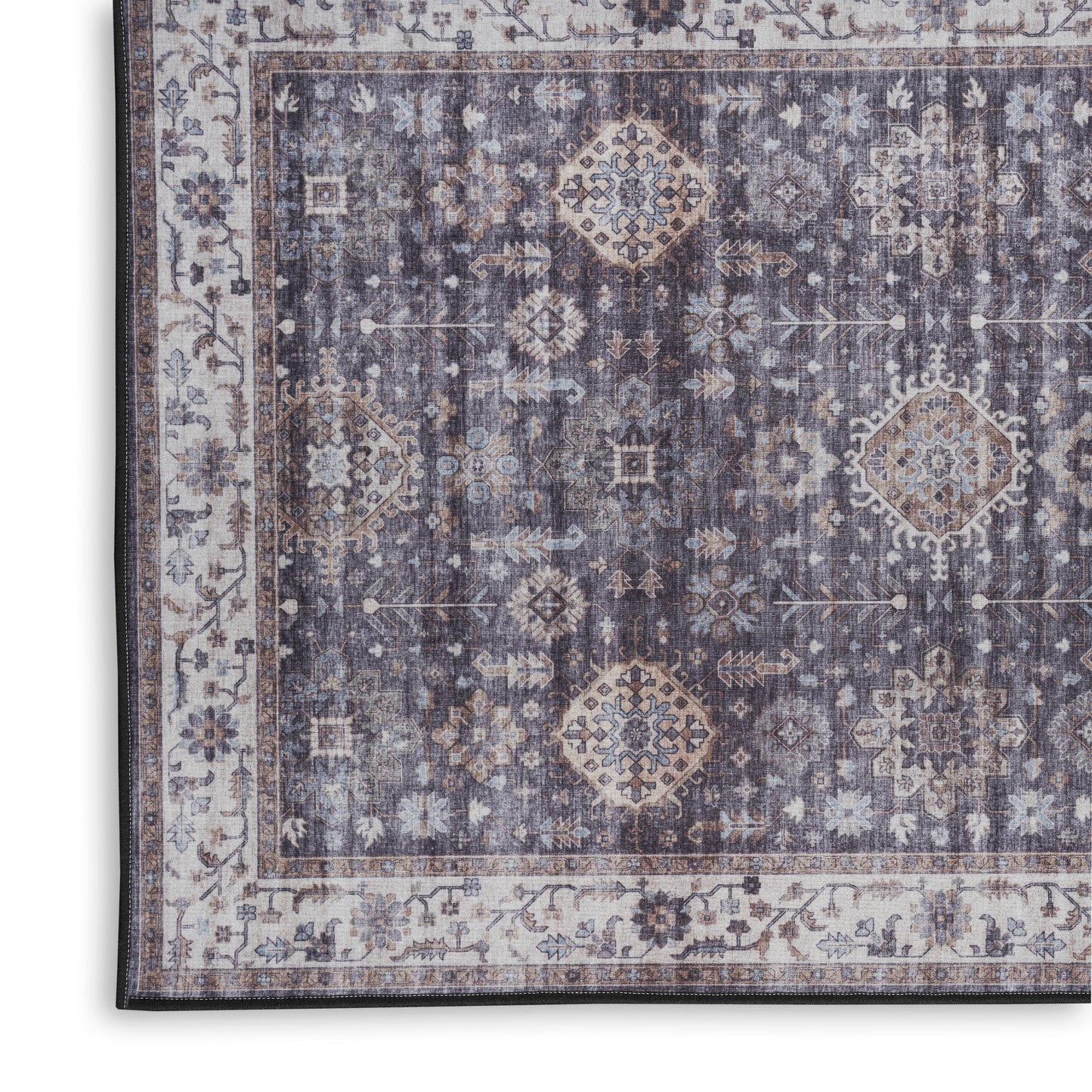 Nourison Home Fulton  Charcoal  Traditional