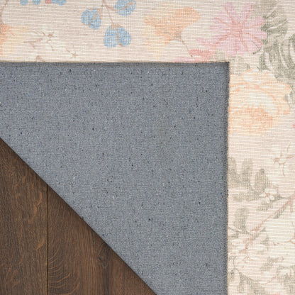 Nourison Home Botanical Washables  Beige Multicolor  Contemporary