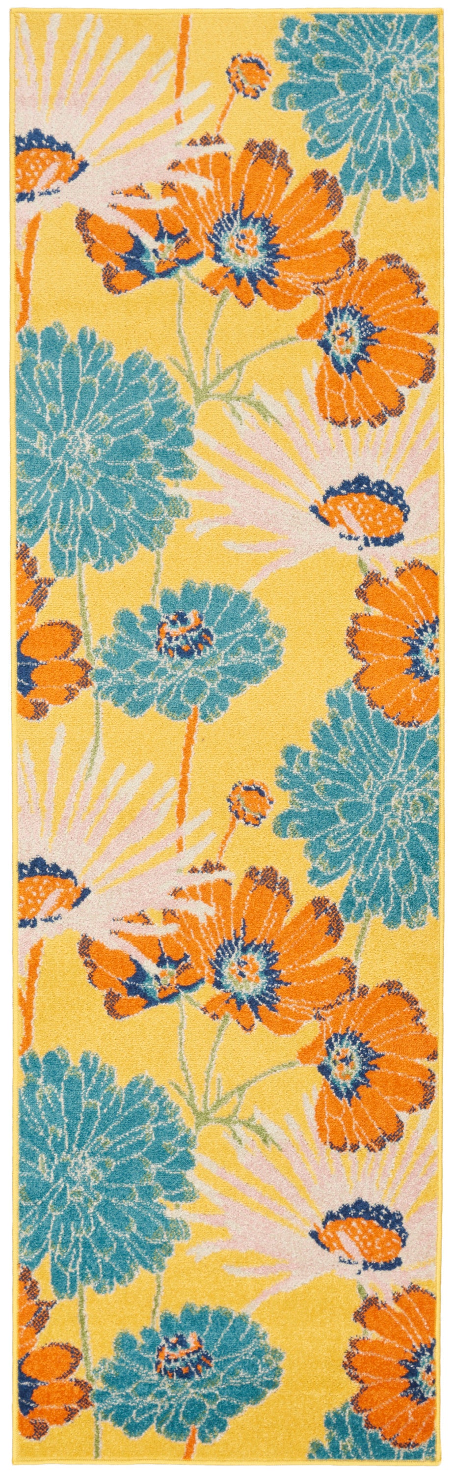 Nourison Home Allur ALR06 Yellow Multicolor Contemporary Power-loomed Rug