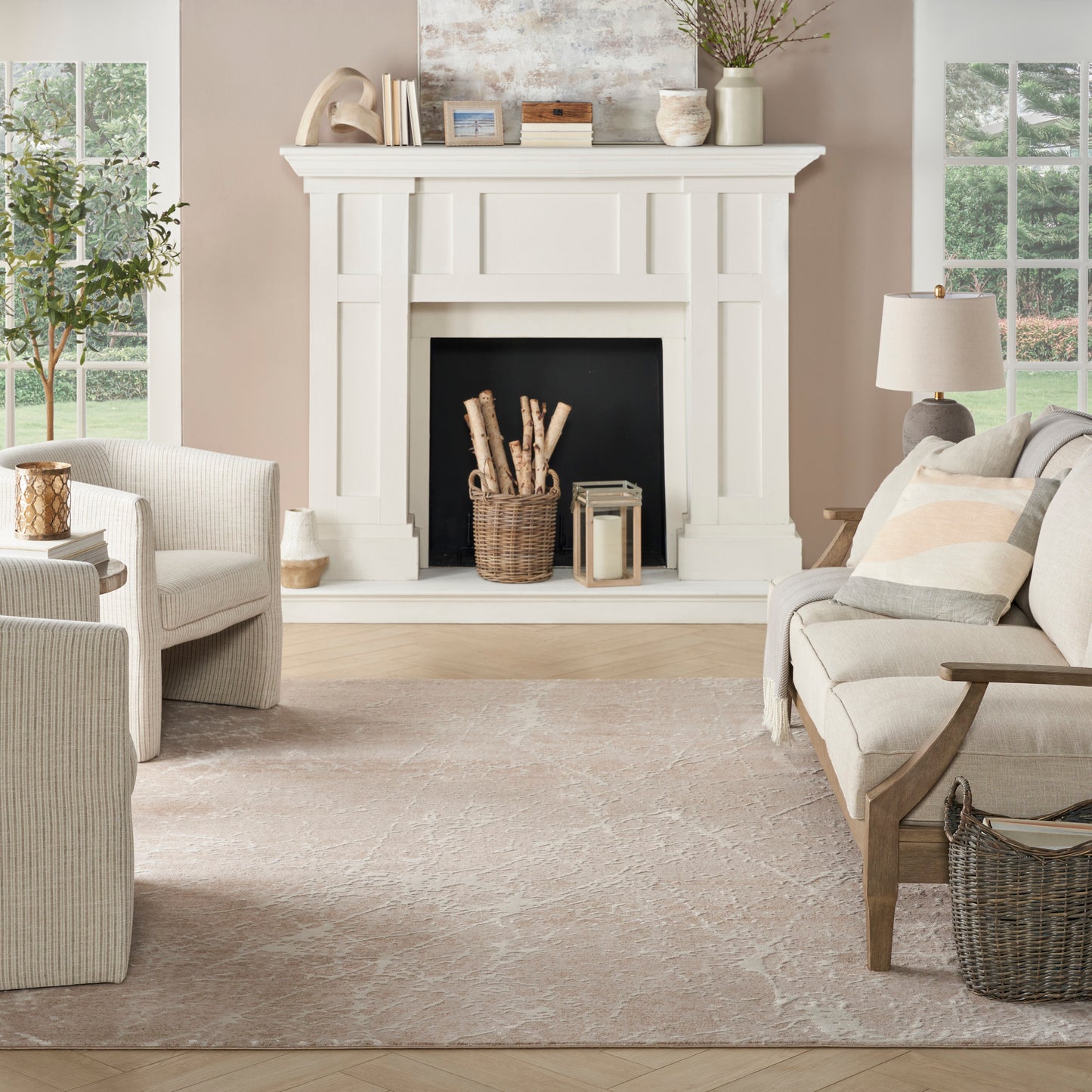 Nourison Home Exhale  Mocha Ivory  Contemporary