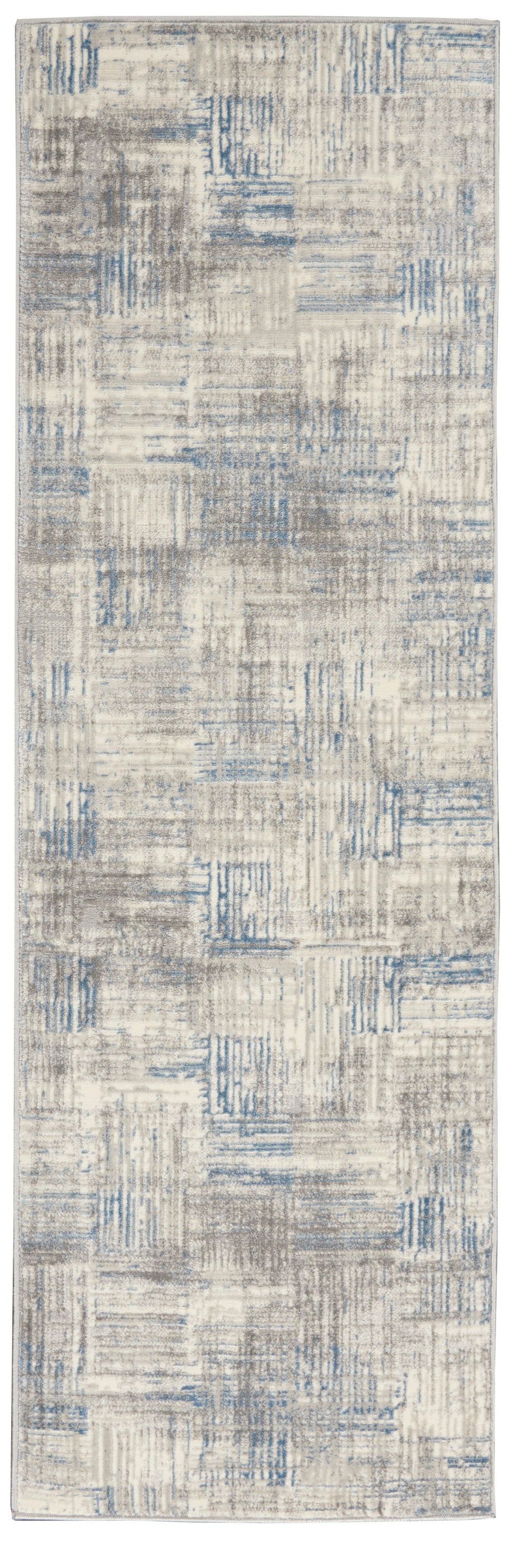 Nourison Home Solace SLA03 Ivory Grey Blue Contemporary Power-loomed Rug