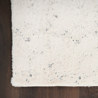 Nourison Home Cozy Shimmer  Ivory Silver  Contemporary