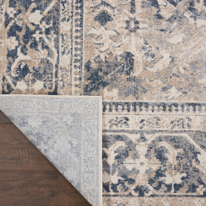 Nourison Home Malta  Ivory Blue  Traditional