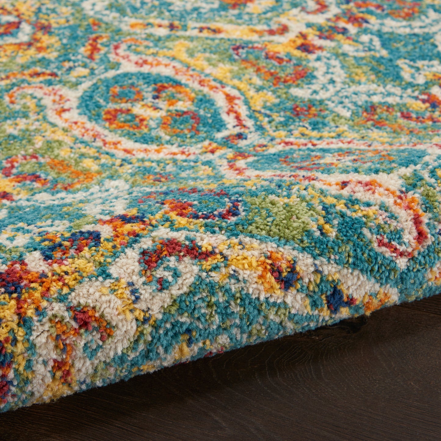 Nourison Home Allur  Turquoise Multicolor  Transitional