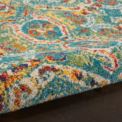 Nourison Home Allur  Turquoise Multicolor  Transitional
