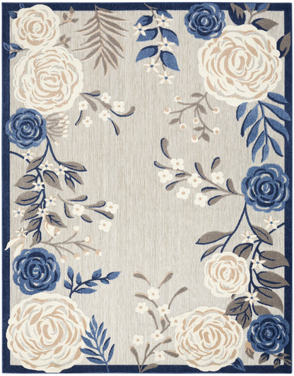 Nourison Home Aloha ALH32 Blue Grey Contemporary Power-loomed Rugs