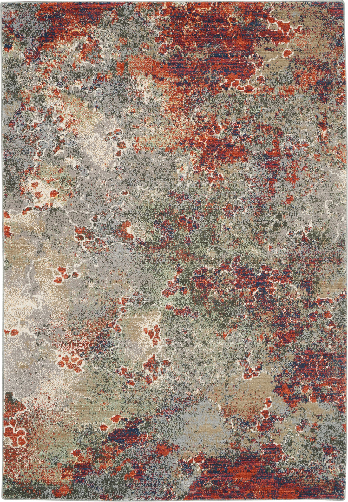 Nourison Home Artworks ATW02 Seafoam Brick Contemporary Loom-woven Rug