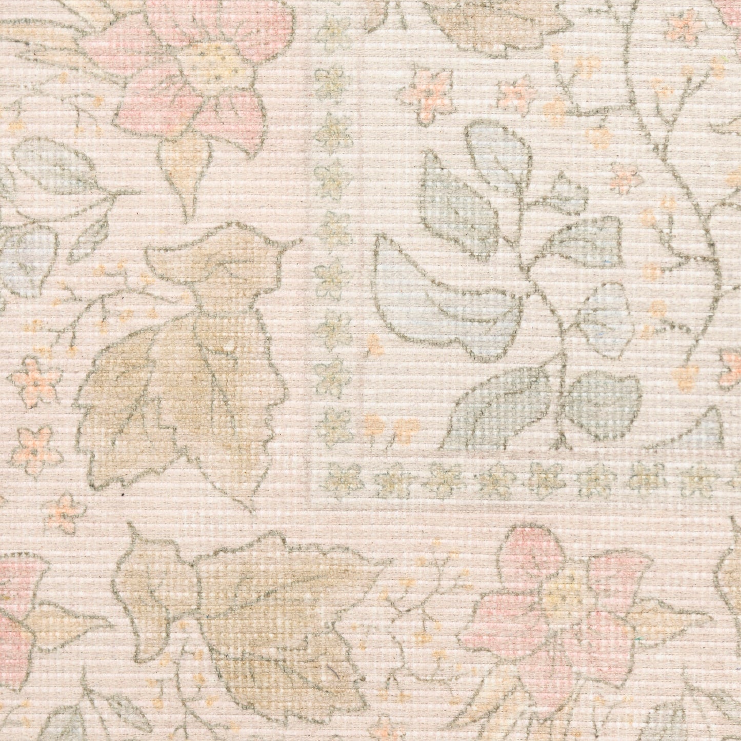 Nourison Home Botanical Washables  Beige Multicolor  Contemporary