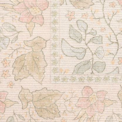 Nourison Home Botanical Washables  Beige Multicolor  Contemporary