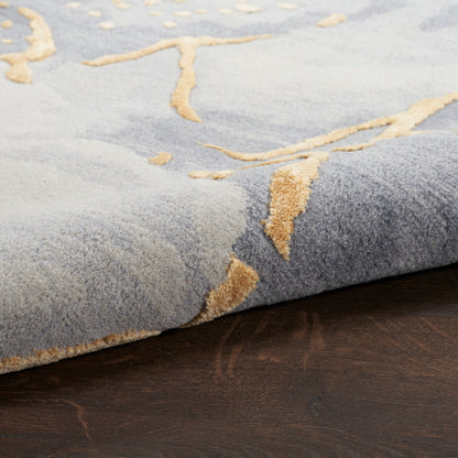 Nourison Home Prismatic  Grey Gold  Contemporary