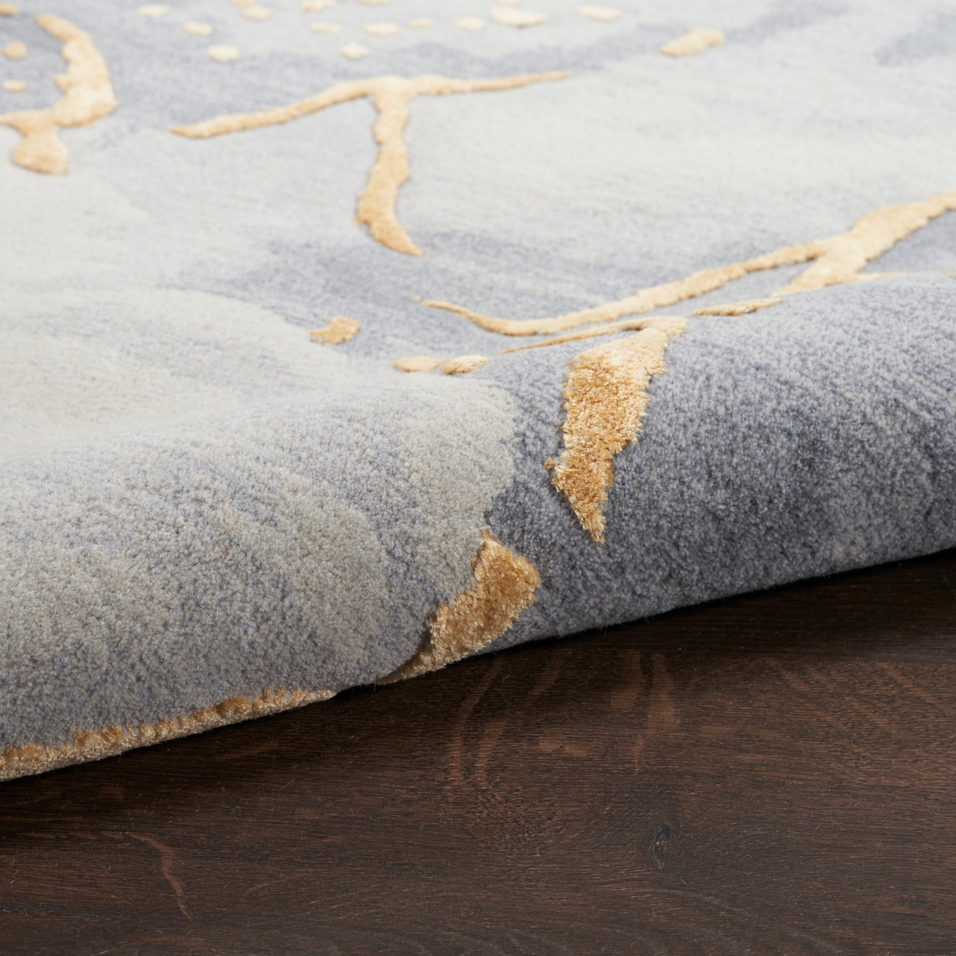 Nourison Home Prismatic  Grey Gold  Contemporary