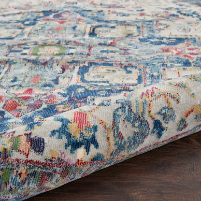 Nourison Home Ankara Global  Grey Navy  Transitional