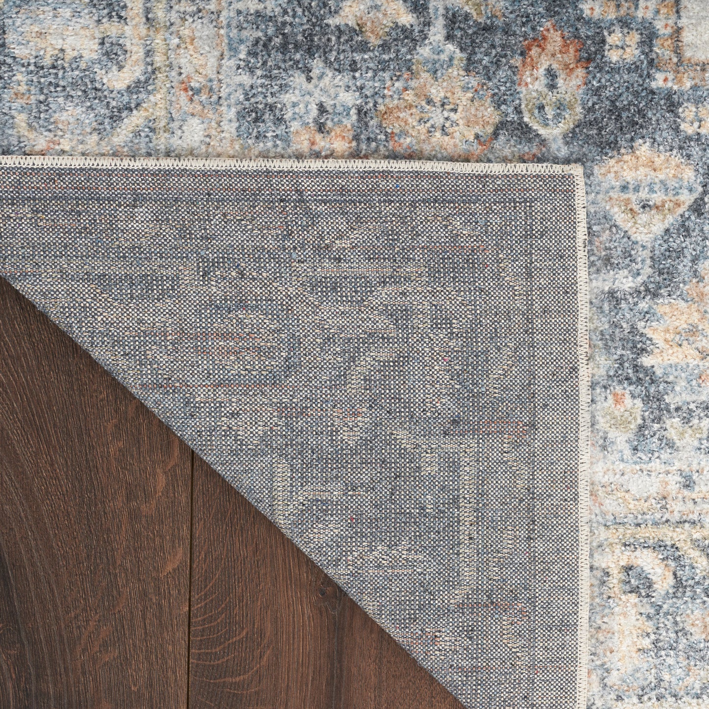 Nourison Home Astra Machine Washable  Grey Gold  Traditional