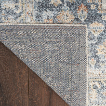 Nourison Home Astra Machine Washable  Grey Gold  Traditional