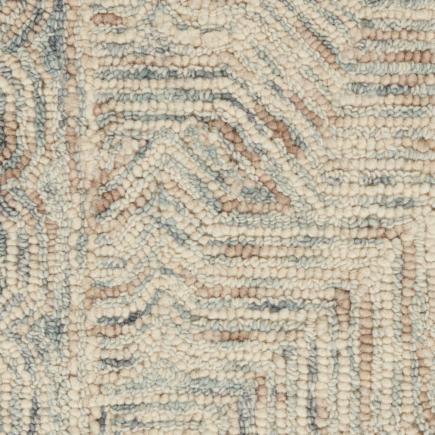 Nourison Home Interlock  Blue Ivory  Contemporary