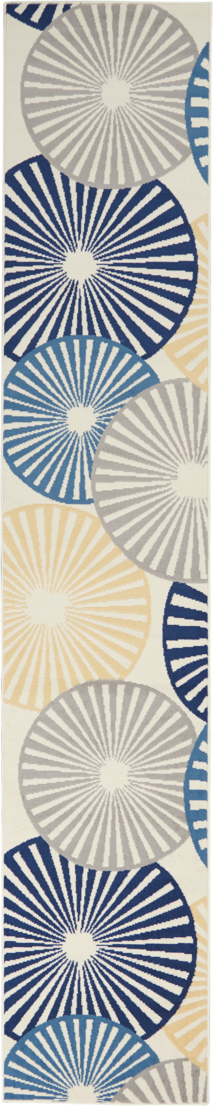 Nourison Home Grafix GRF20 White Contemporary Power-loomed Rug