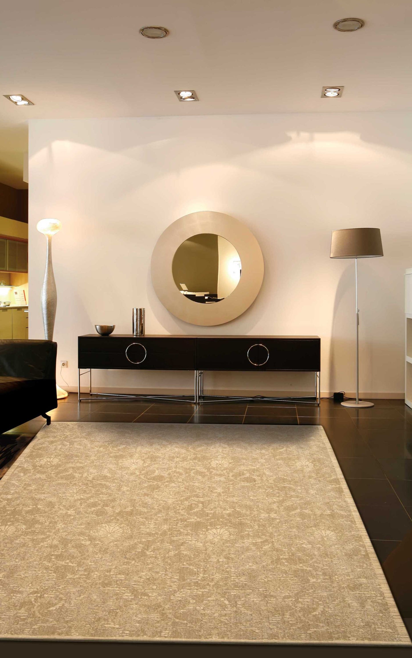 Nourison Home Silk Elements  Sand  Traditional