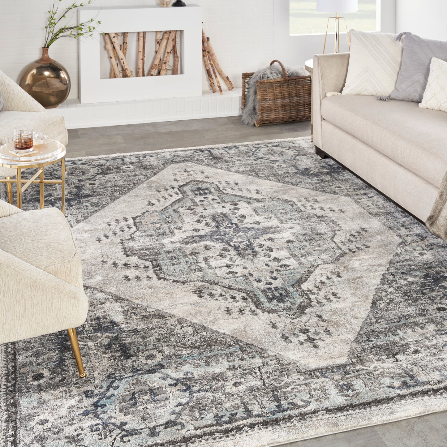 Nourison Home American Manor  Grey  Traditional