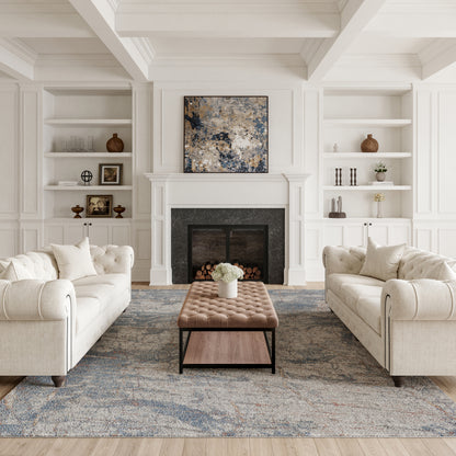 Nourison Home Rustic Textures  Light Grey Blue  Contemporary