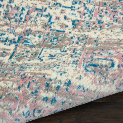 Nourison Home Grafix  Ivory Pink  Transitional