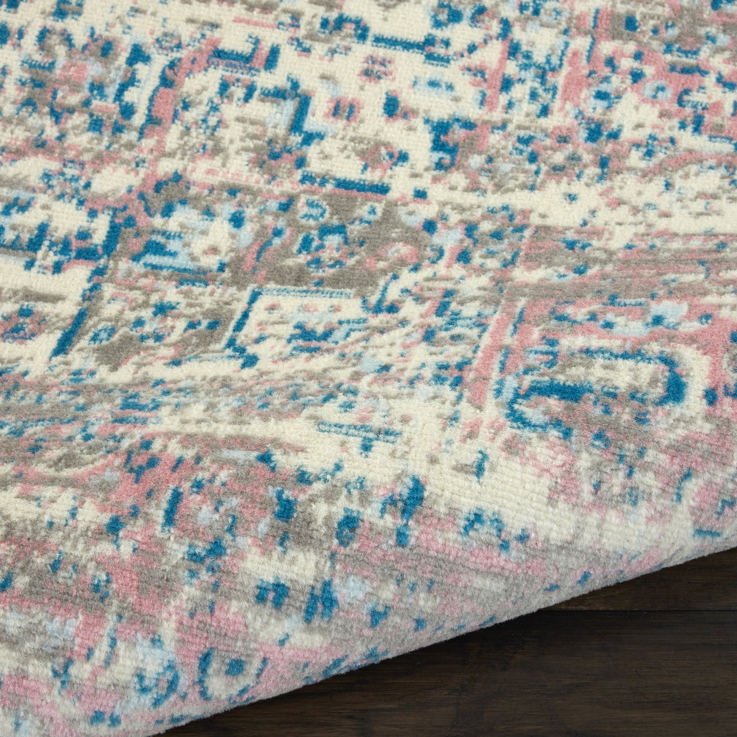 Nourison Home Grafix  Ivory Pink  Transitional