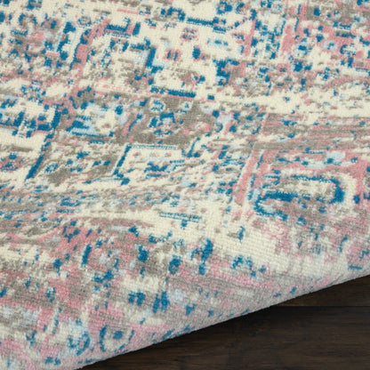 Nourison Home Grafix  Ivory Pink  Transitional