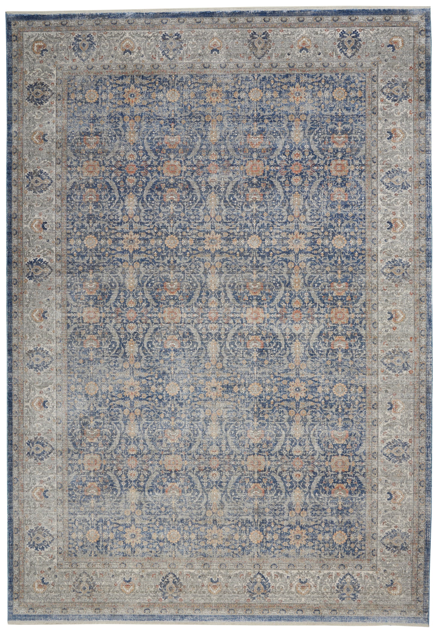 Nourison Home Starry Nights STN08 Light Blue Traditional Loom-woven Rug