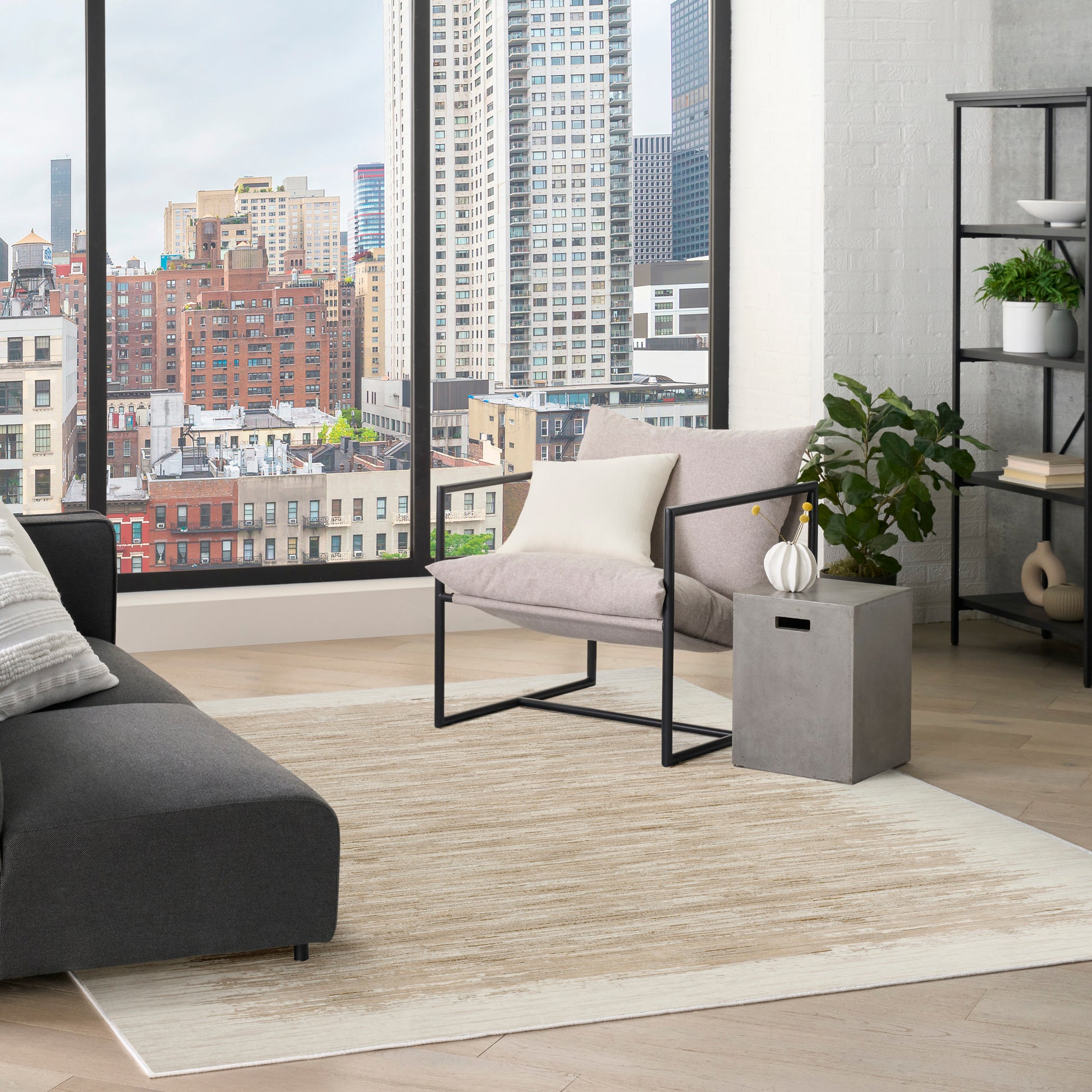 DKNY Grand Street  Ivory Taupe  Contemporary