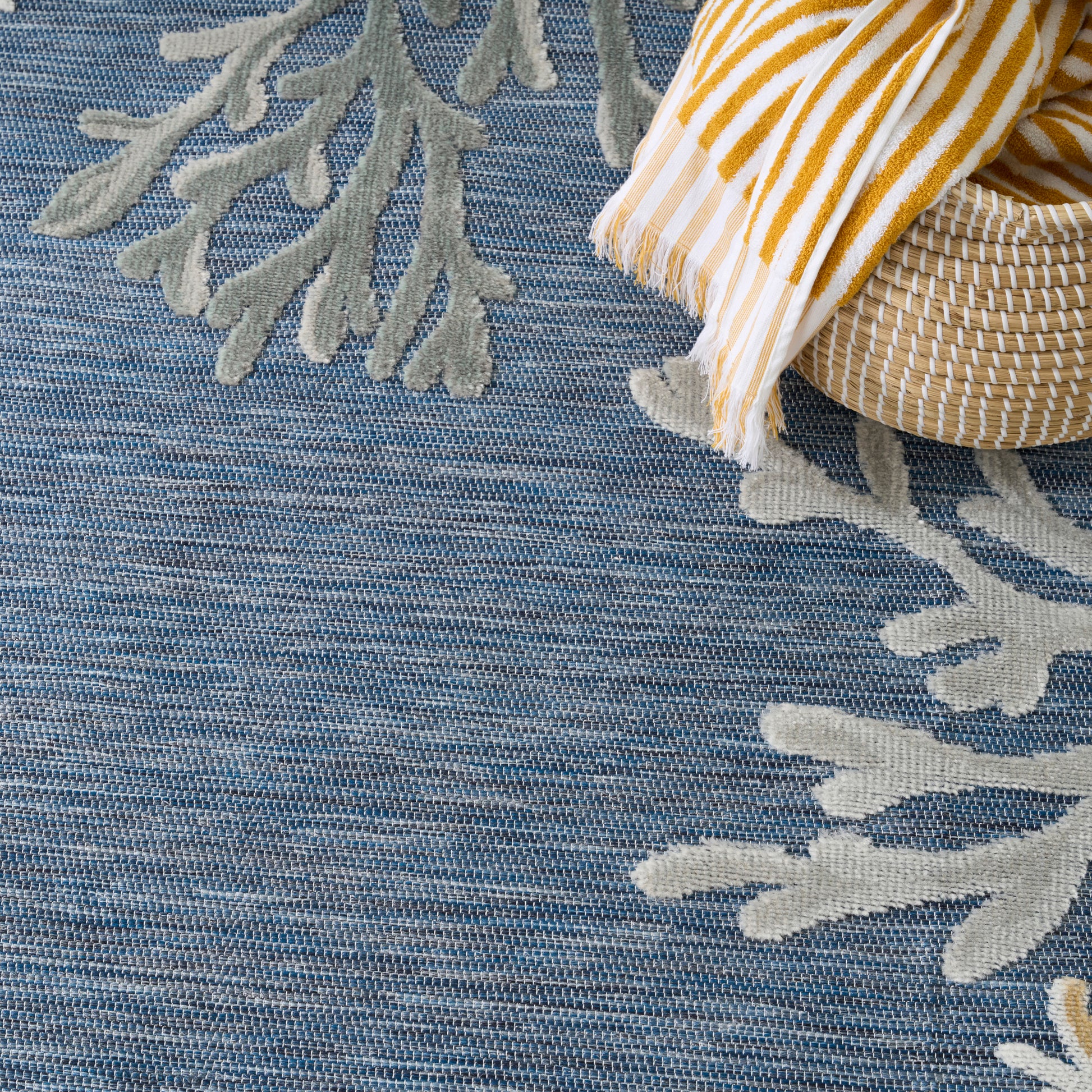 Nourison Home Suncoast  Denim Multicolor  Contemporary