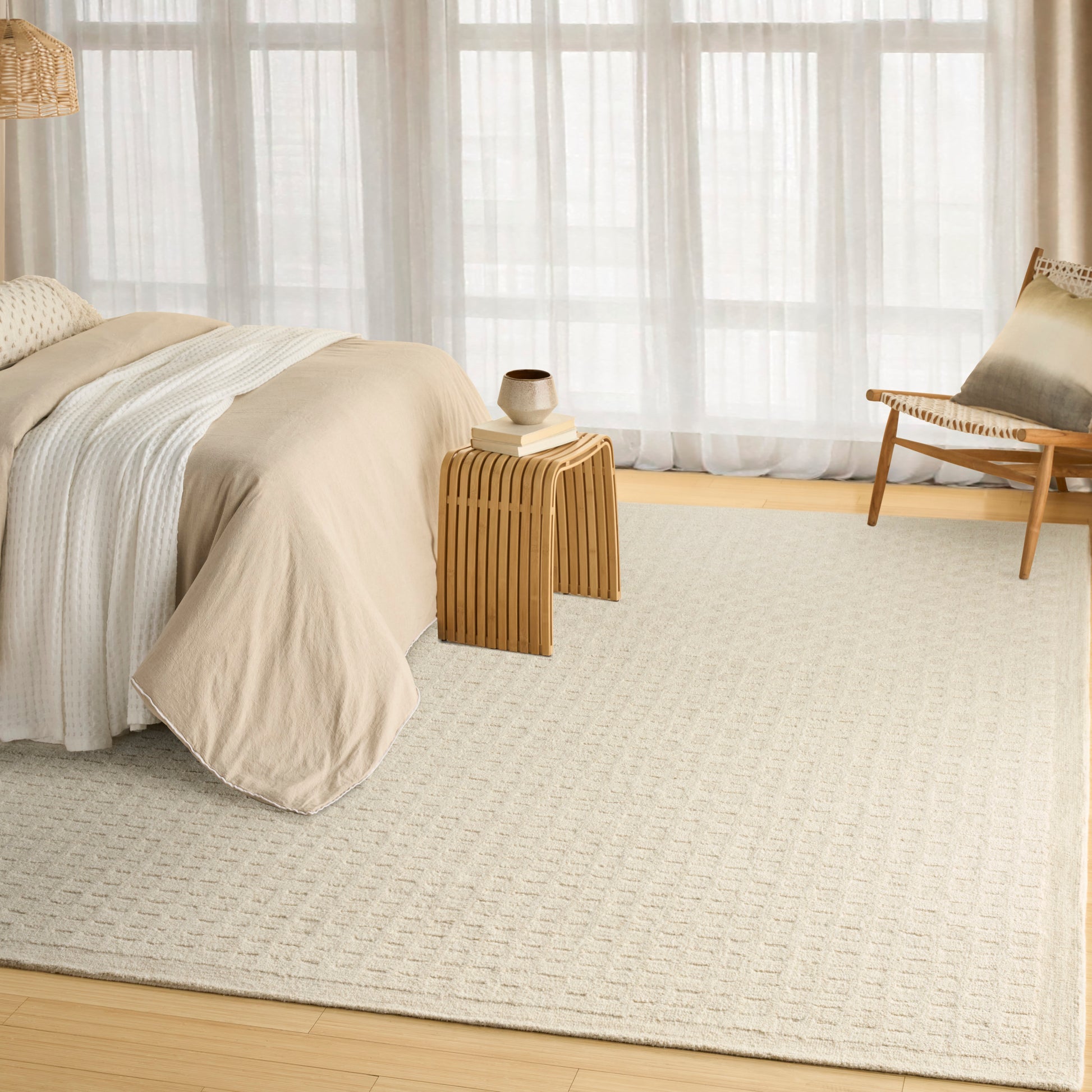 DKNY Pure Grids  Ivory Beige  Contemporary