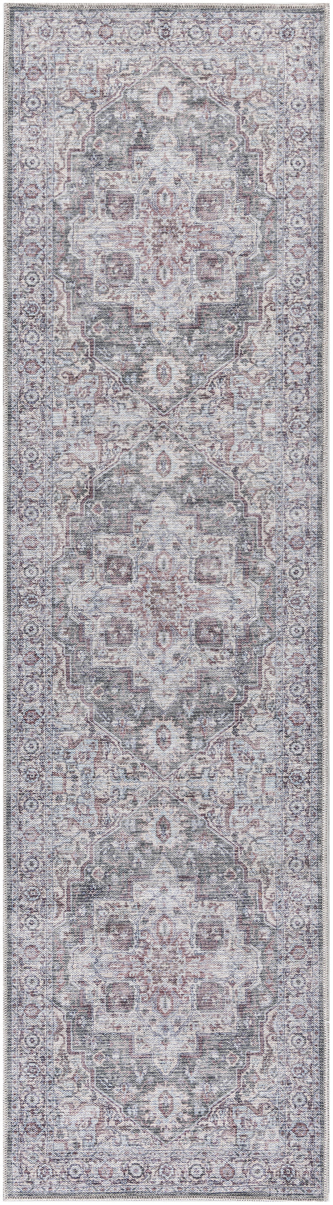 Nourison Home New Concept Washables SR101 Ivory Grey Traditional Machine Woven Rug