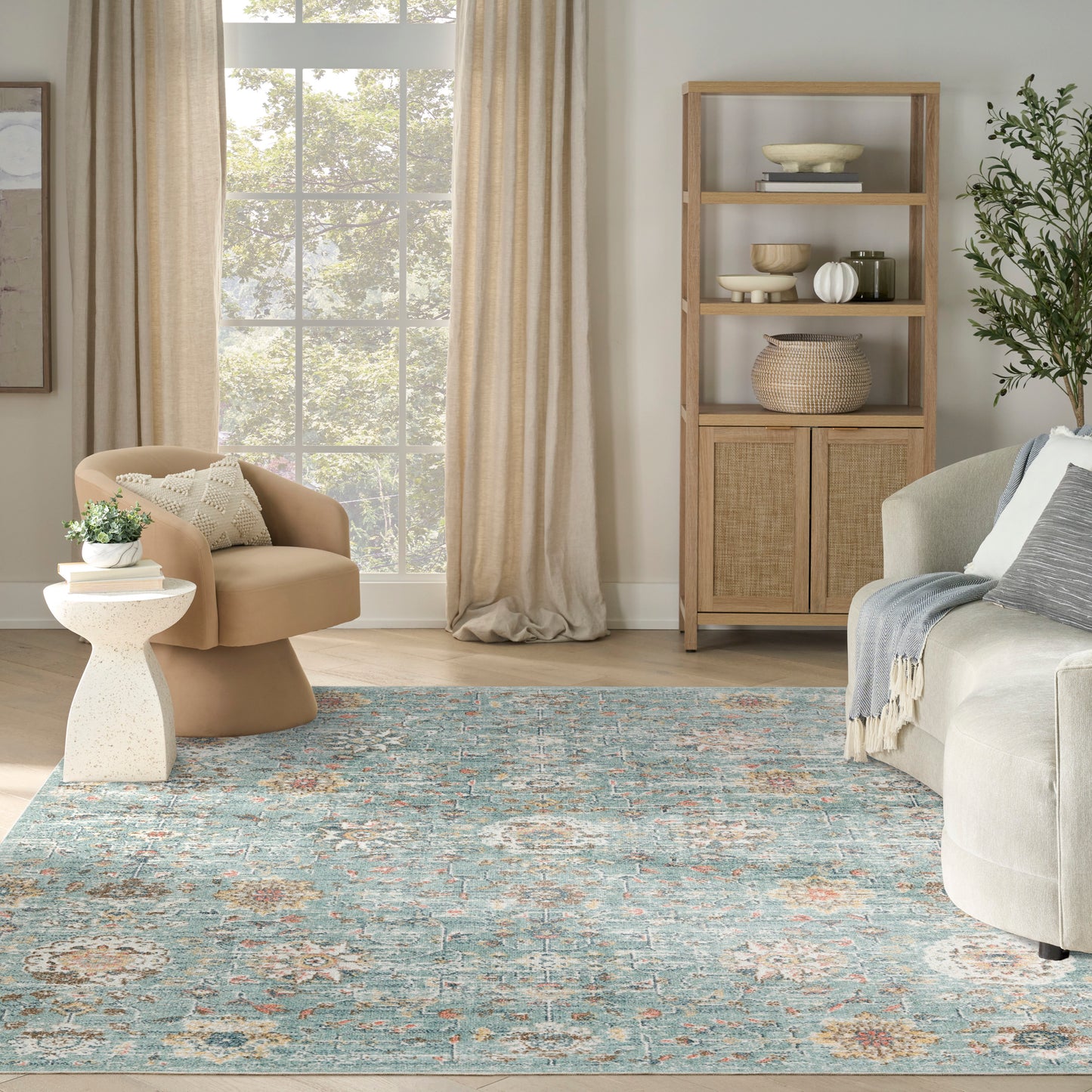 Nourison Home Washable Decor  Blue  Traditional