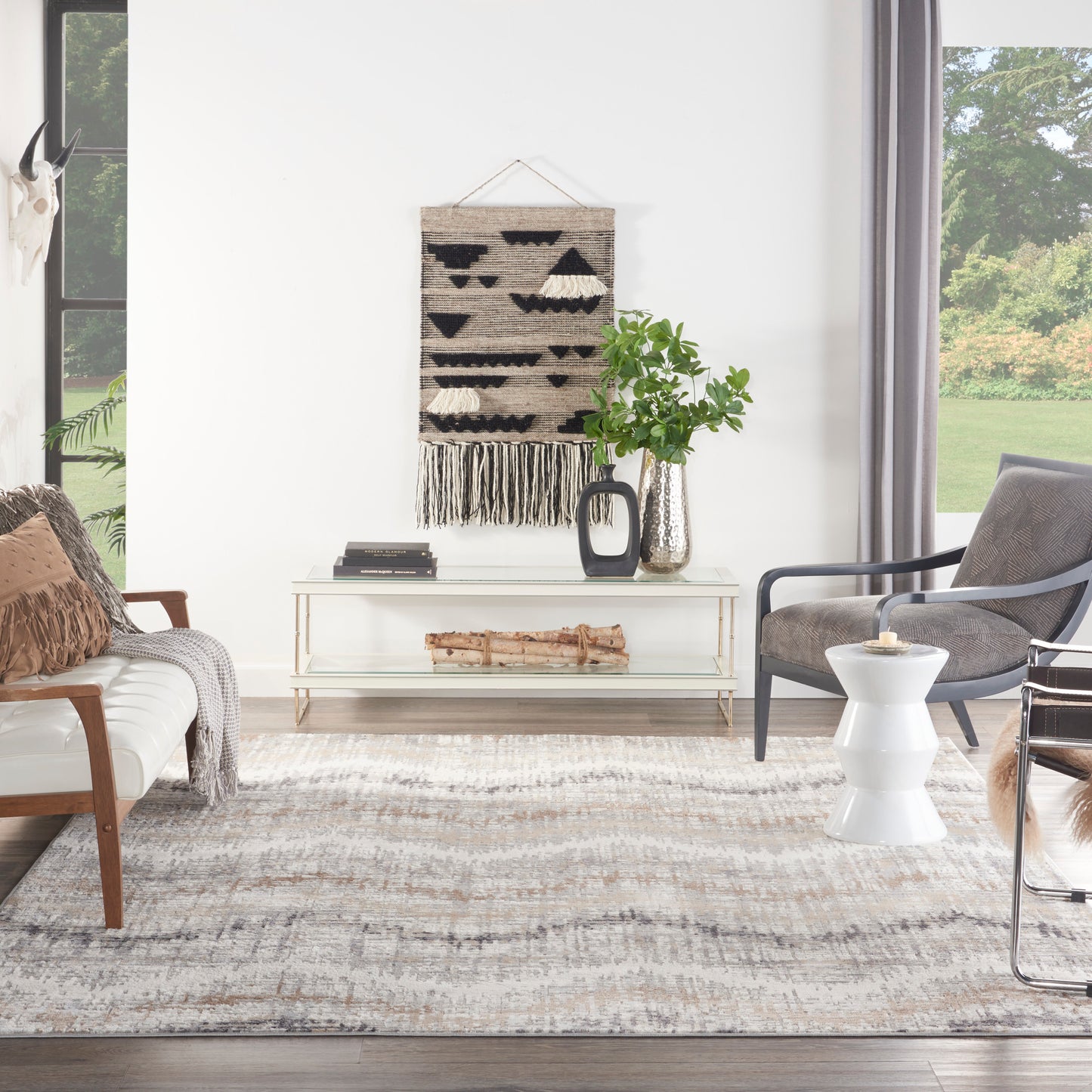 Nourison Home Elation  Grey Ivory  Contemporary