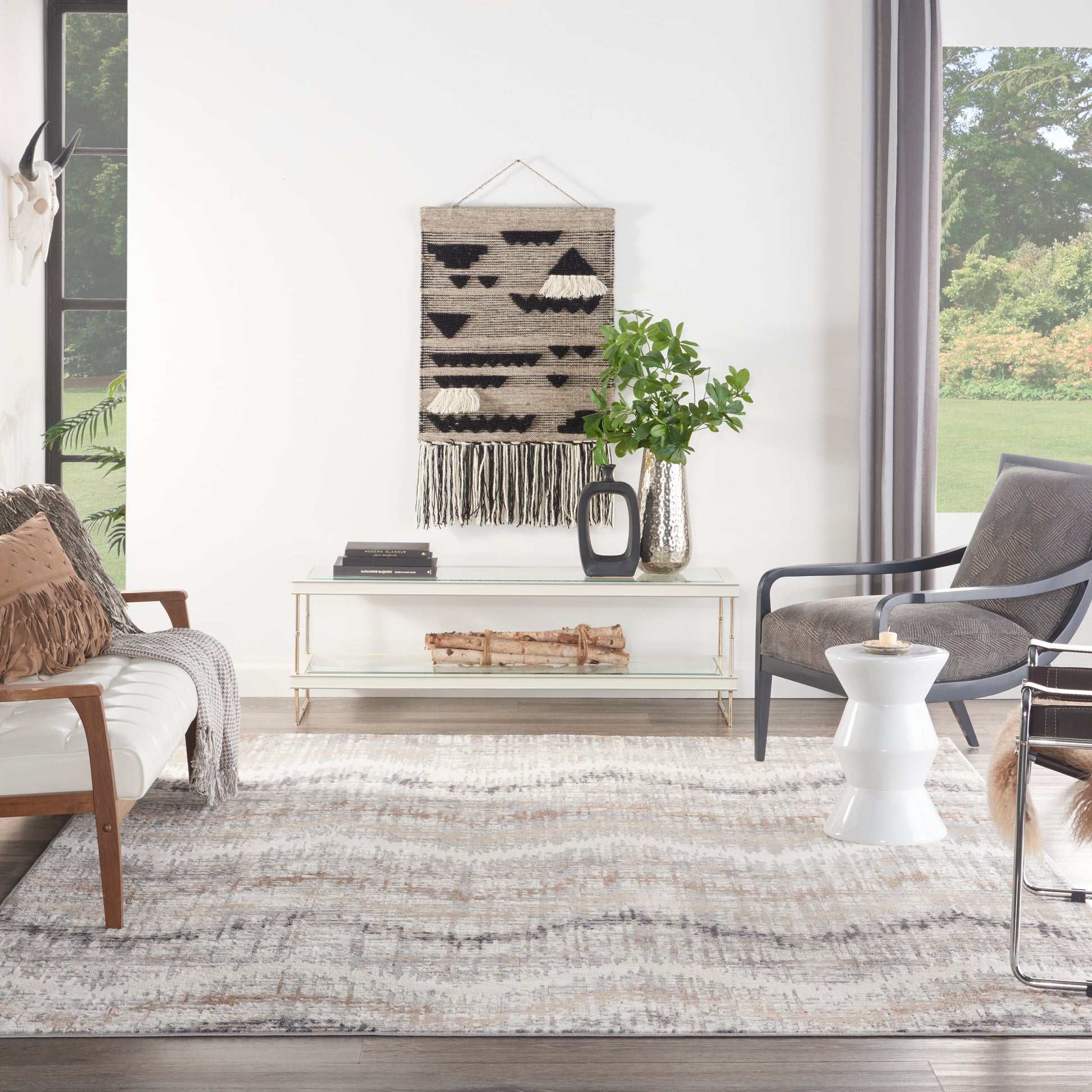 Nourison Home Elation  Grey Ivory  Contemporary