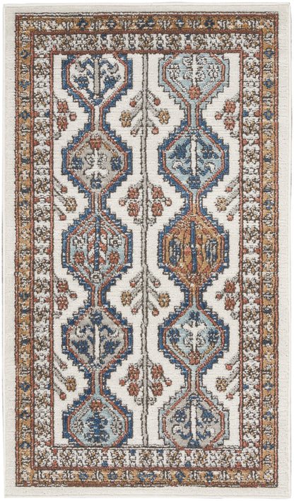 Nourison Home Quarry QUA15 Ivory Multicolor Contemporary Power-loomed Rugs