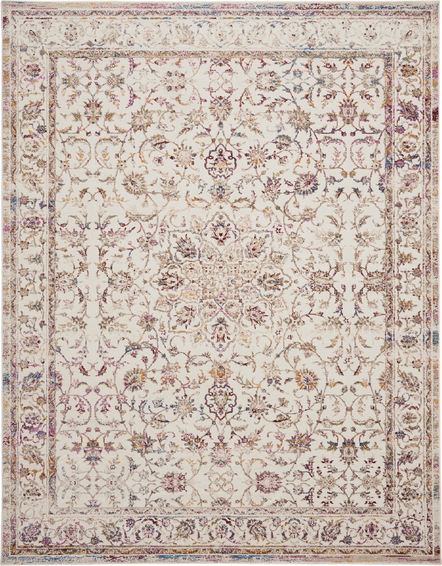 Nourison Home Melody  Ivory Multicolor  Traditional