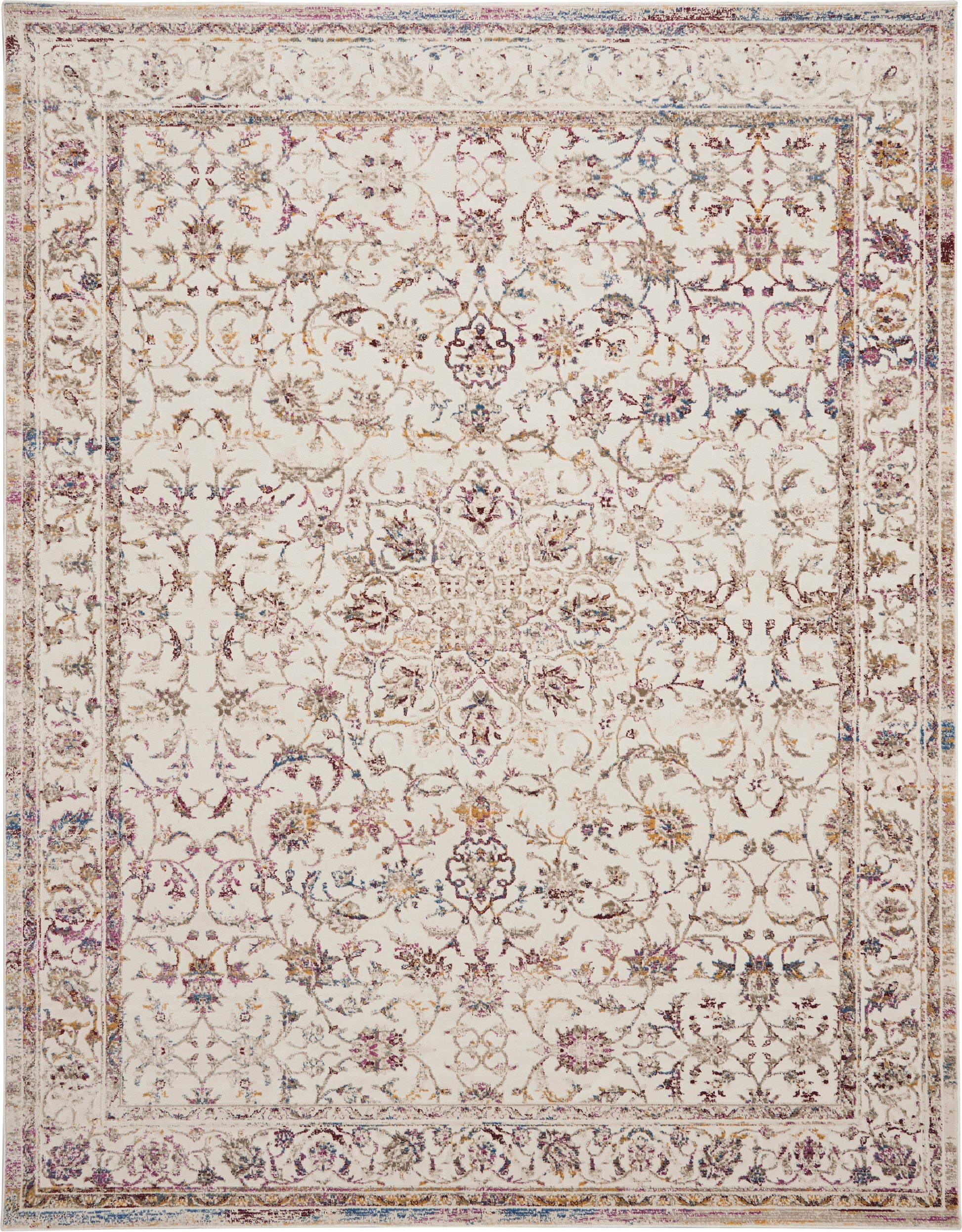 Nourison Home Melody  Ivory Multicolor  Traditional