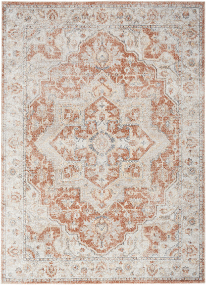 Nourison Home Astra Machine Washable ASW12 Gold Multicolor Traditional Power-loomed Rug