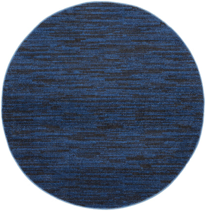 Nourison Home Nourison Essentials NRE01 Midnight Blue Contemporary Power-loomed Rug